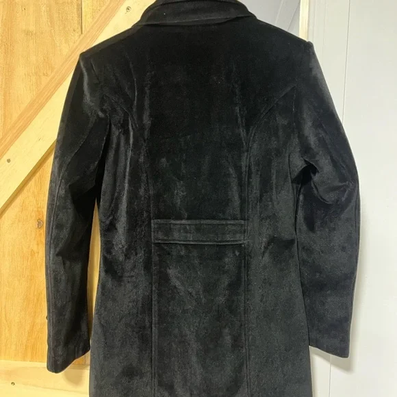 Burberry Black Velvet Trench Coat - Picture 3 of 7